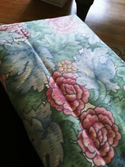 Vintage 1989 NTT Inc Floral Cotton Fabric 4.25 YARDS by 44″ wide.