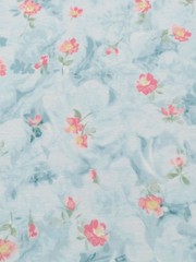 Floral Jersey Knit Print Powder Blue By The Yard