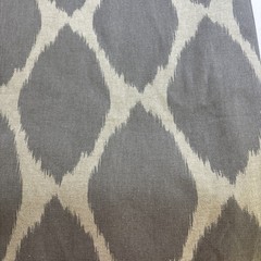 West Elm Braemore Fabric 54” x 84” Gray & Cream Geometric Design