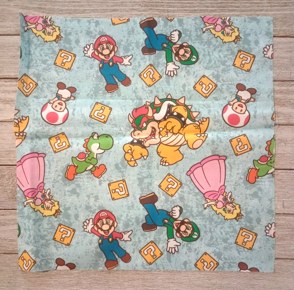 Super Mario Brothers Luigi Fabric 11″ X 11″ Sewing Crafting Piece New