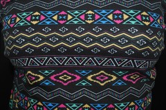 Cotton Jersey Lycra Geometric Print Knit Fabric Very Soft 7 .5 oz