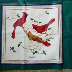 Waverly Birds Country Weekend Fabric 12 Squares Pillow Upholstery 54 x 2 yds VTG