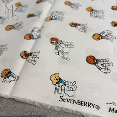 Sevenberry Dog Fabric Set of 3 Japanese Cotton Astronaut Surfing Festival 50cm
