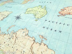 WORLD MAP 3 Fabric -Vintage Atlas Curtain Upholstery Cotton Material 280cm wide