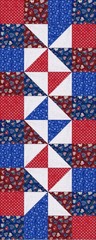 Scrappy Charm Table Runner Kit- Pre-Cut – Americana – Patriotic