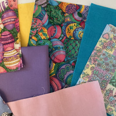 Easter Fabric, Lot of 10 Different Fabrics, sizes vary, (cotton/cotton blnd) GR8