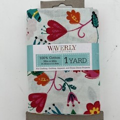 Waverly Inspirations Fabric Floral 1 Yard 36×44 in 100% Cotton New on Card