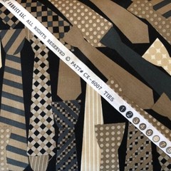 Michael Miller Fabric – Ties – CX6007-GRPH-D – Beige Charcoal White On Black 1 Y