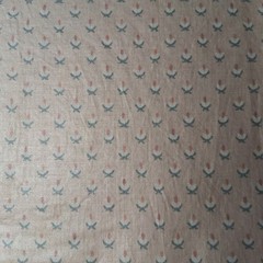 Vintage 1990s Upholstery Fabric Material Margin Designs Peach Blue Floral 33×55″