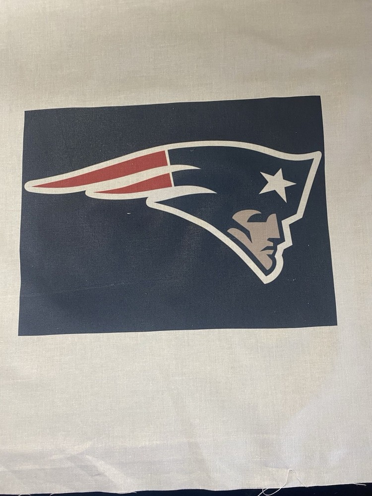 2 NEW ENGLAND PATRIOTS Quilt Block NFL SEWING Square FOOTBALL FABRIC #2