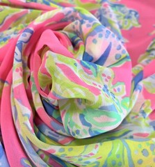 Lilly Pulitzer Polyester Fabric Multi Squeeze The Day 36″ x 57″