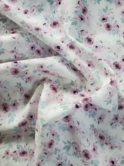 Beautuful floral fabric, smooth polyester Dress Fabric, 3 Yards 60 inch wide
