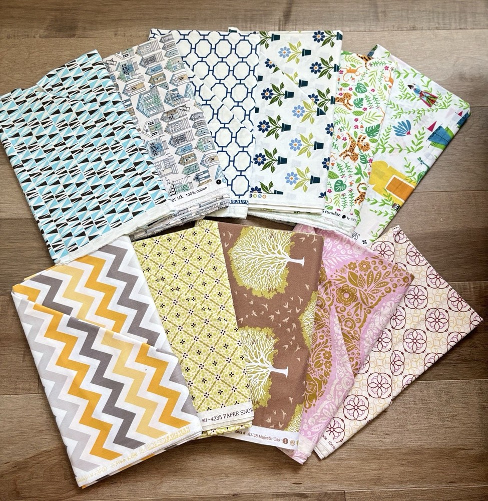 Lot Of 10+ Yards Of Quilting Fabric 100% Cotton: Kaufman, FreeSpirit, Moda, Etc