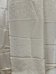 Thai Silk Ivory Dobby Fabric Sheer Bridal Couture Chiffon Style 4+ Yds x 36″