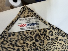 Beige/Black Leopard Print Silk Scarf Up to 45″ Wide