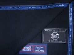 60% MOHAIR & 40% WOOL SUITING FABRIC IN BLACK MADE IN ENGLAND = 285 g/m. = 3.8 m