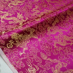 DIY Oriental Chinese Fabric Dragon Brocade Kimono Hanfu Cheongsam Dress Cloth