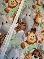 2008 Patty Reed JUNGLE BABIES Cotton Fabric Baby Lion Monkey Giraffe Animals 1YD