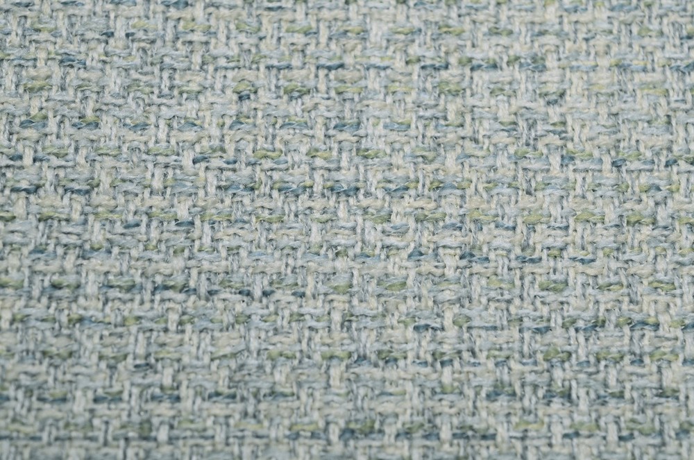 View Sea Light Blue Cream Woven Tweed Texture Regal Upholstery Fabric