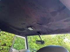 Charcoal Stretch Suede Landrover Defender Headlining Material with Trim-Fix