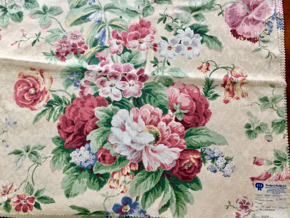 Set 6 upholstery/pillow shams cotton fabric squares Pindler Vintage 26×23″ each