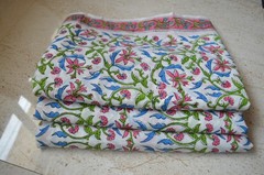 Hand Block Print Fabric 100%Cotton 3 Yard NO TARRIF CHARGES 100%✅ ZK_109