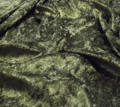 Crushed Velvet Velour Fabric Material – OLIVE