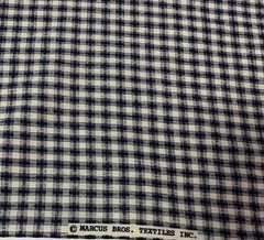 Vtg Centennial Favorites Navy Checked Fabric Judie Rothermel Marcus Brothers BTY