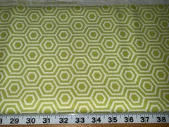 Emma & Mila Green Modern Geometric Hexagon Fabric – 100% Cotton ~ By The Yard
