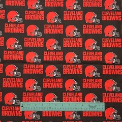 1 Yard – 36″H x 57″W – Brown – NEW Cleveland Browns NFL 100% Cotton Fabric