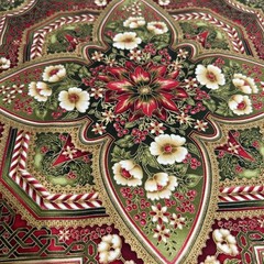 Robert Kaufman Holiday Flourish Medallion Cotton Quilting Fabric 1.8 Yd X 42″