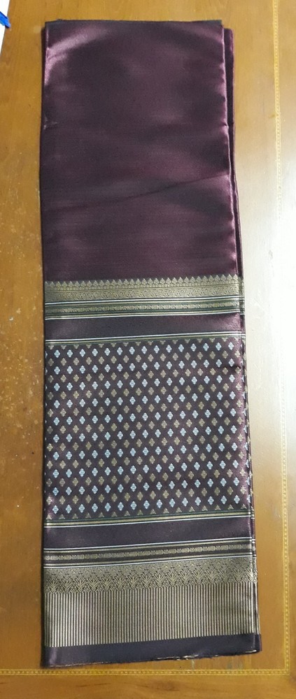 Wine Red Thai Cotton Silk Fabric Material 69” x 39” Dress Skirts Craft Decorate