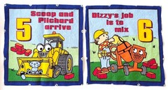 Fabric Squares – Bob the Builder and Construction 6.5 x 6.5 and Strips 54″ x 5″