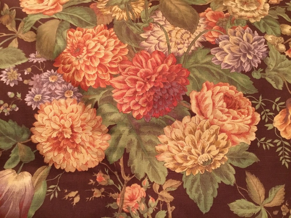 P.KAUFMANN FABRIC DECORATOR WEIGHT FLORAL 180”x 54”