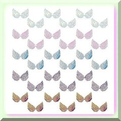 Iridescent Angel Wings Patch Set 40 Fabric Pieces