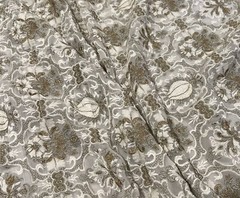 Ivory Gold Brown Silk Chiffon Fabric 40”Width Sold By The Yard
