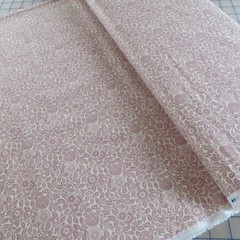 Yard ~ Smithsonian Wild Flowers Silhouette, Pink~ $3.99 Ships ANY Amount Fabric