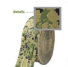 1M Digital Camouflage Webbing Non-elastic Edging Strips 2.0/2.5/3.8/5.0cm Width