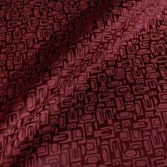 Burch Prank Dark Red Geometric Upholstery Fabric