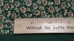 Fabric Springs NEW Small White & Yellow Daisies on Hunter Green 9″ x 23″ $2.95