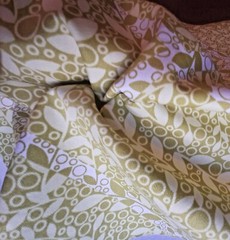 Silent Cinema Westminster Fibers Cotton Twill Fabric in Lime Green and White 2.6