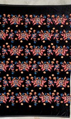 Johanna EMBROIDERED FLORAL 5 Pattern Polyester Stretch Velvet Fabric by the Yar