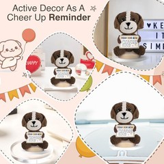Positive Dog Crochet Doll – 100% Handmade Knitted Decor for Dog Mom – Gift