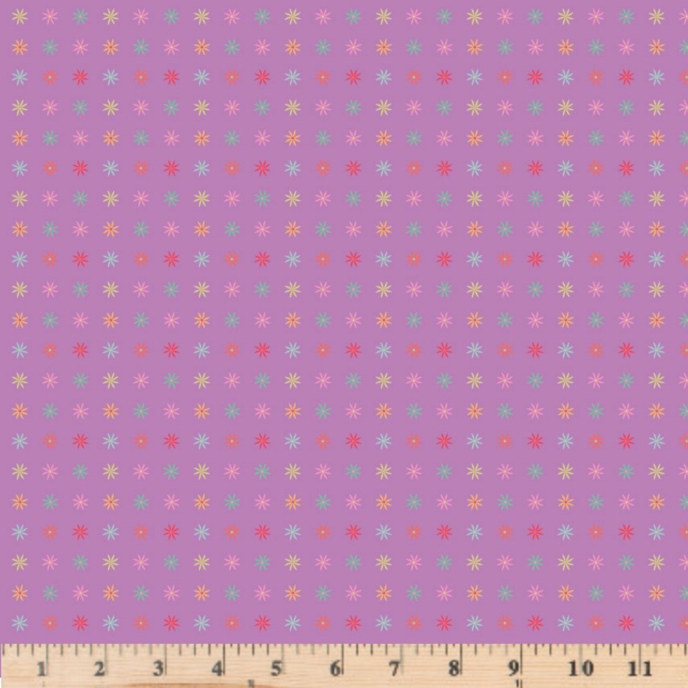 Calico Cowgirls I Got Spurs Purple Fabric Poppie Cotton By the Half Yd Cont Cut