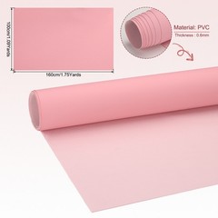 63×39.4in Faux Leather Sheets, Car Replacement Upholstery Soft PU Fabric, Pink