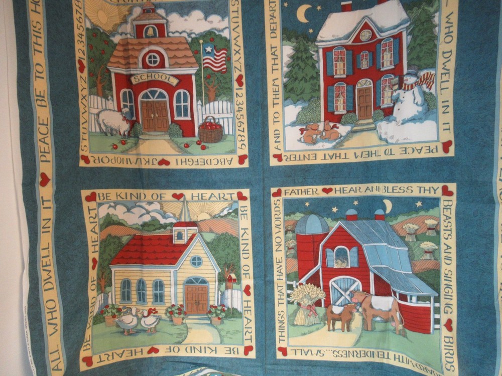 Fabric Traditions Susan Winget #1877 Country Peace Quilting Panels VTG 4 BLOCKS
