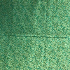 metallic gold scroll swirls on green Makower Rhapsody 100% cotton 1/2 yard