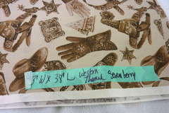 SEVENBERRY WESTERN THEME FABRIC REMNANT 43” W X 38” L