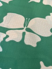Vtg. Fabric 1960s 70s Butterfly Polka Dot Polyester Knit Mod Groovy 45″ x 109″
