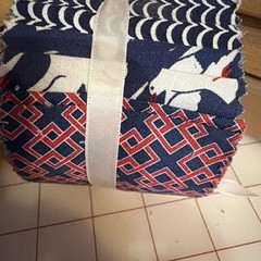 Jelly Roll 2.5 X 42 Nautical Roll Red Blue Turquoise White Cotton